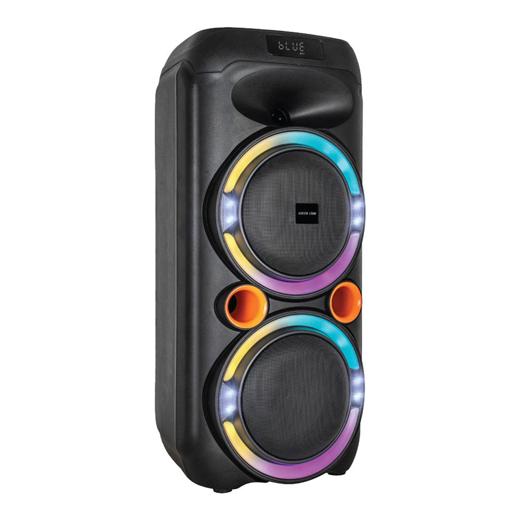 A Photo Of Green Lion PartyLife 400 Bluetooth Speaker – Black | Includes Wireless microphone & Remote