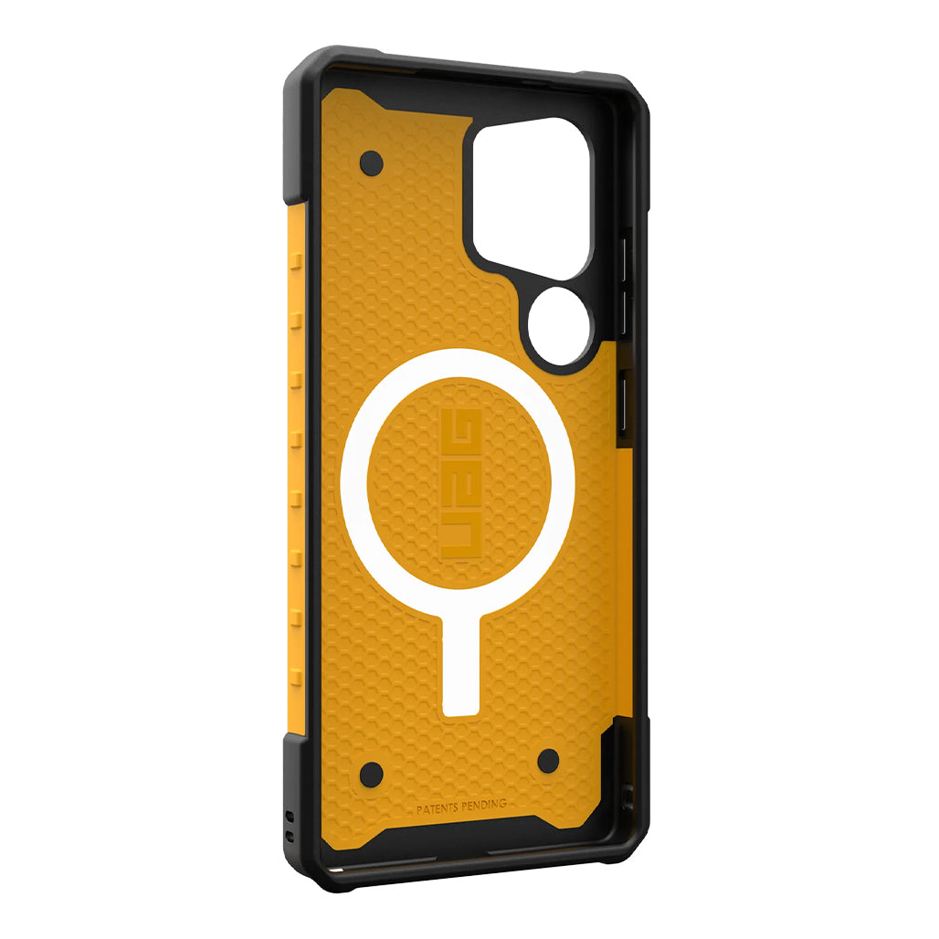 A Photo Of UAG Pathfinder Galaxy S25 Ultra Case - Rugged Drop Protection, MagSafe Compatible, Heritage Yellow