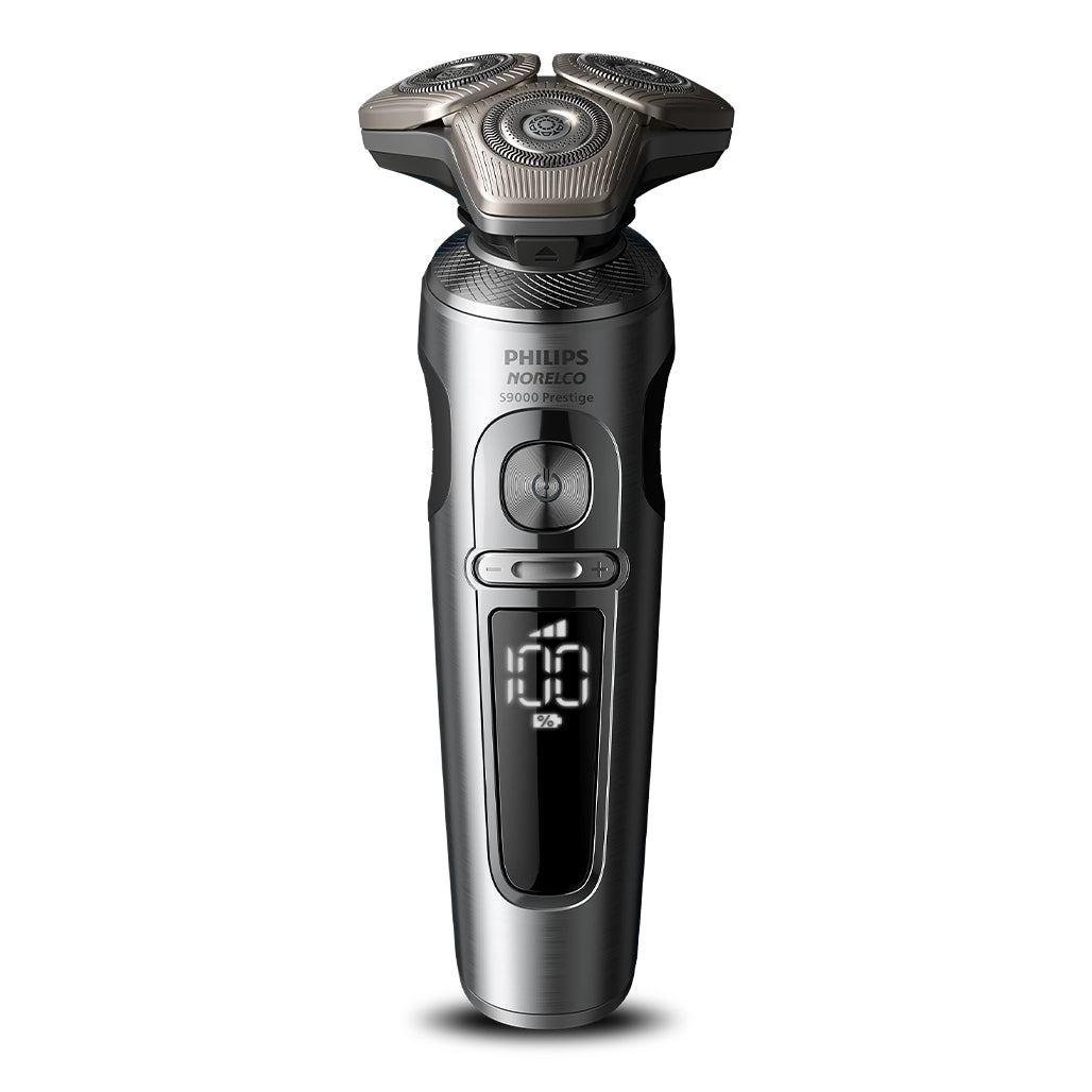 A Photo Of Philips Norelco S9000 Prestige Wet & Dry Electric Shaver with SenseIQ – Skin-Level Precision Shaving for Sensitive Skin