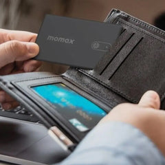 A Photo Of Momax PinCard Find My Ultra Slim Tracker – Reliable & Compact Item Locator for Apple Devices