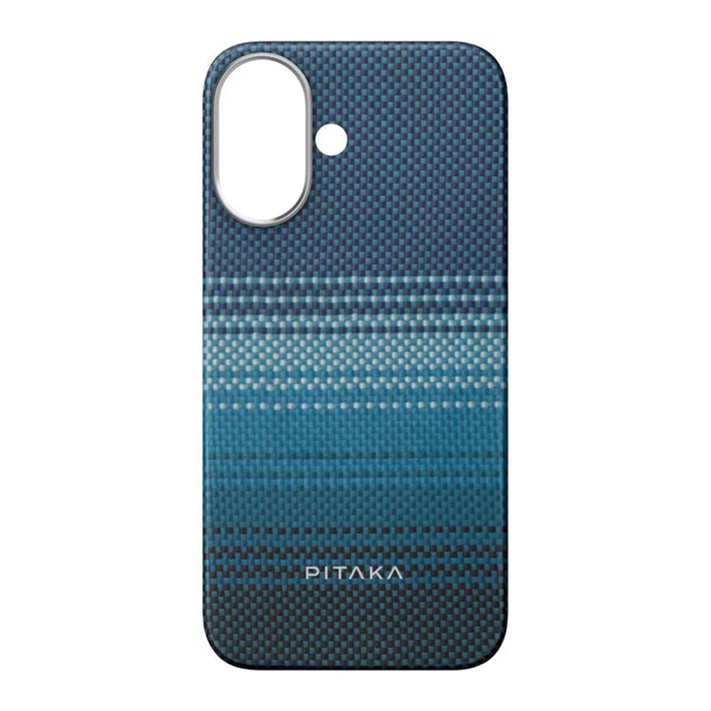 A Photo Of Pitaka Sunset Moonrise Tactile Woven Case for iPhone 16 | Slim & MagSafe Compatible