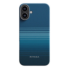 A Photo Of Pitaka Sunset Moonrise Tactile Woven Case for iPhone 16 | Slim & MagSafe Compatible