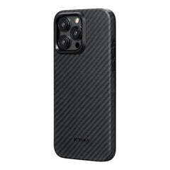 A Photo Of Pitaka MagEZ Case Pro 4 for iPhone 15 Pro Max 1500D Black/Grey (Twill)