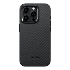 A Photo Of Pitaka MagEZ Case Pro 4 for iPhone 15 Pro 1500D Black/Grey (Twill)