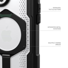 A Photo Of UAG Plasma XTE iPhone 16 Pro Case - Black/Clear | Durable, MagSafe-Compatible Case with Kickstand and 20 ft Drop Protection
