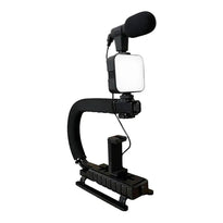 Plokama PK-777 - 5-in-1 Smartphone Video Rig Kit with Microphone, LED Light & Tripod