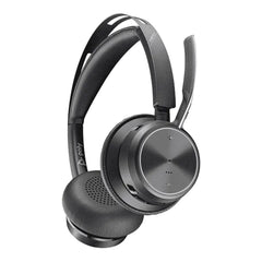 A Photo Of Poly Voyager Focus 2 - Wireless Headset USB-C with Charging Stand