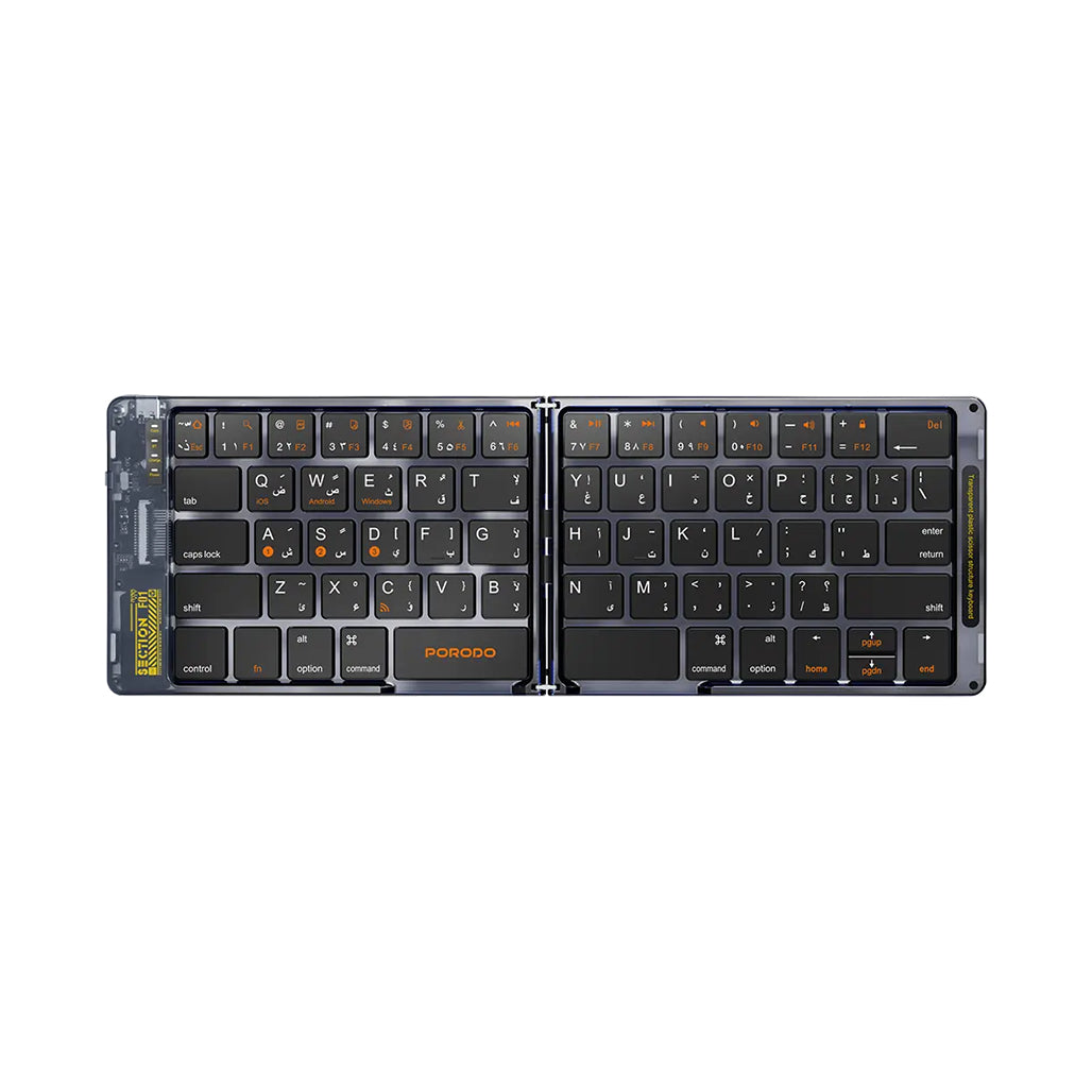 A Photo Of Porodo Crystal Shell Wireless Keyboard