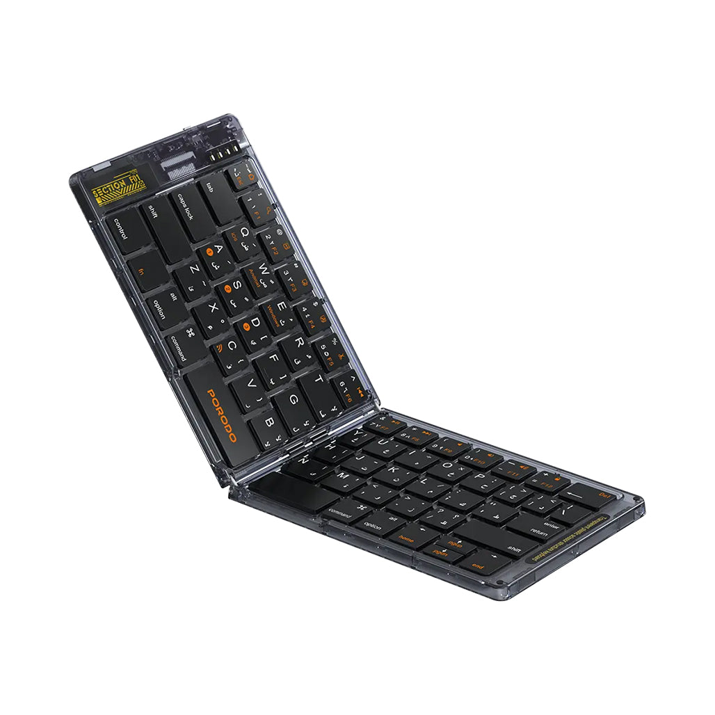 A Photo Of Porodo Crystal Shell Wireless Keyboard