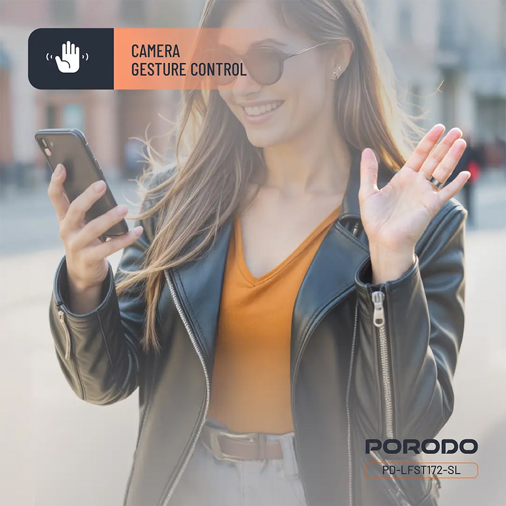 A Photo Of Porodo FitSync Smart Ring Size 7 – Stainless Steel Smart Fitness Ring