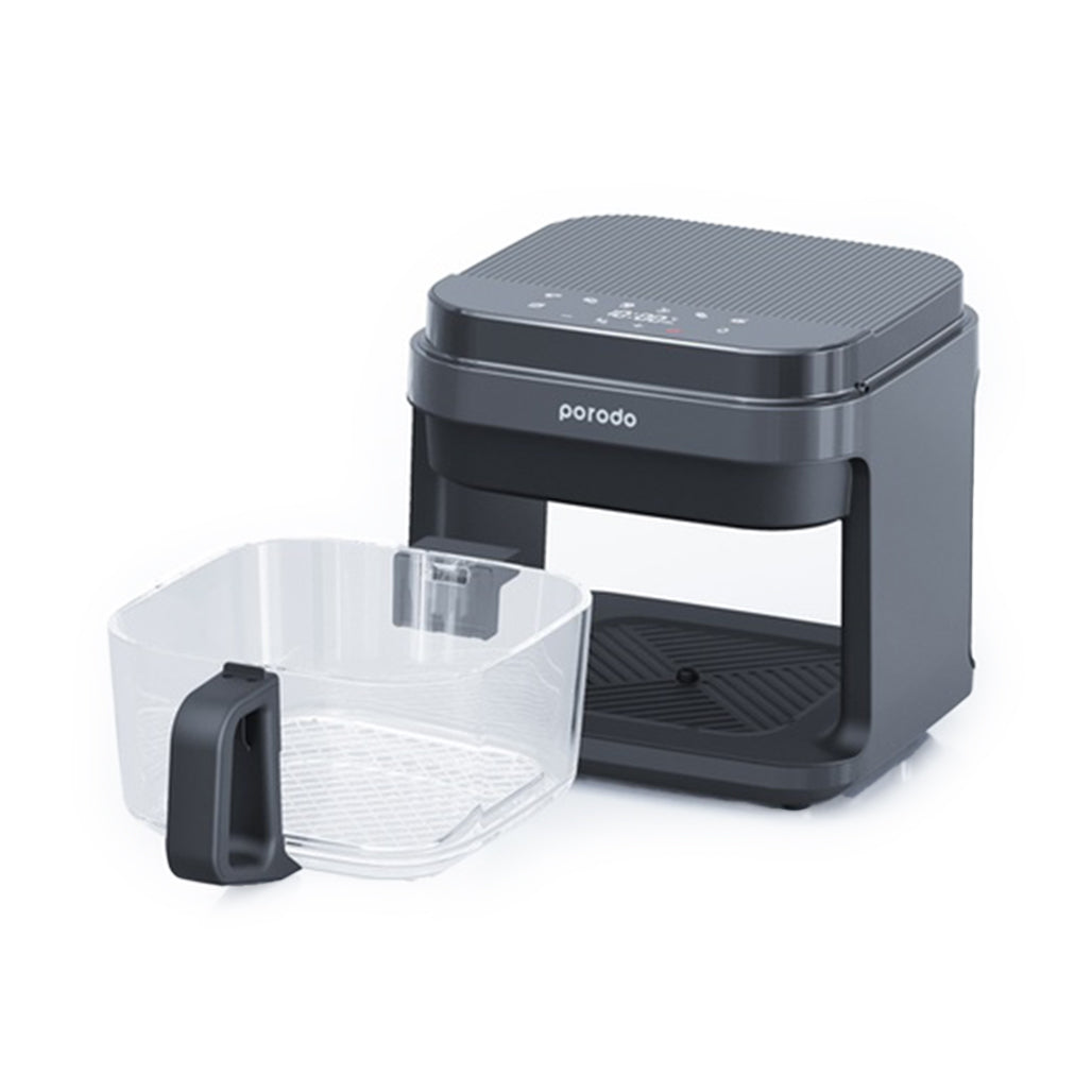 A Photo Of Porodo Lifestyle 5.5L Capacity Full Glass Air Fryer