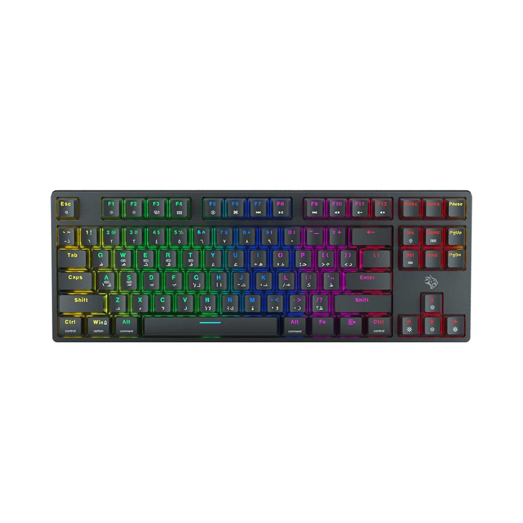 A Photo Of Porodo Gaming 3 in 1 TKL Wireless Mechanical Keyboard Gateron - Red Switch