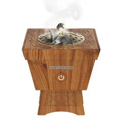 A Photo Of Porodo Lifestyle Classic Wood-Finish Portable Incense Burner