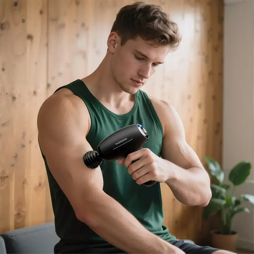 A Photo Of Porodo Lifestyle Cordless Mini Massage Gun
