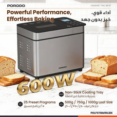 A Photo Of Porodo Lifestyle Khabaz Stainless Steel Automatic Bread Maker