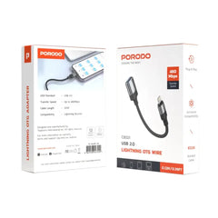 A Photo Of Porodo Lightning OTG Wire - Black