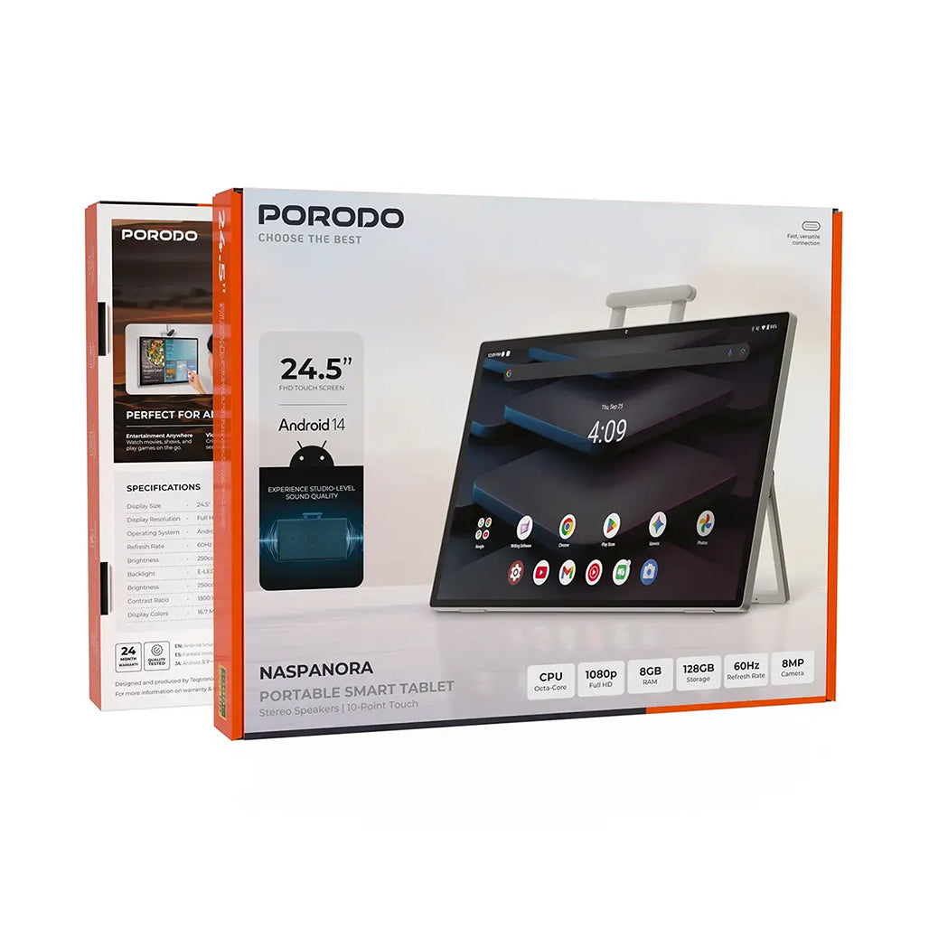A Photo Of Porodo Naspanora Portable Smart Tablet