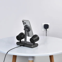 A Photo Of Porodo Wireless Speaker Charging Dock – 15W Fast Charger with Dual HiFi Speakers