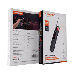 A Photo Of Porodo Spy Guard Wireless Signal & Hidden Camera Detector – 6 Sensitivity Levels, Infrared Lens Detection, Audible Alarm, 8-Hour Battery Life, Portable Anti-Surveillance Device – Black
