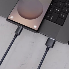 A Photo Of Porodo USB-A To USB-C Braided Cable - PDCBL0035BK