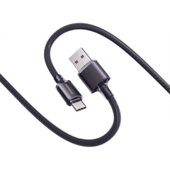 A Photo Of Porodo USB-A To USB-C Braided Cable - PDCBL0035BK