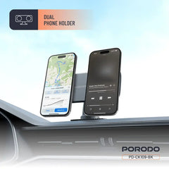 A Photo Of Porodo Vacuum & Adhesive Magnetic Car Mount
