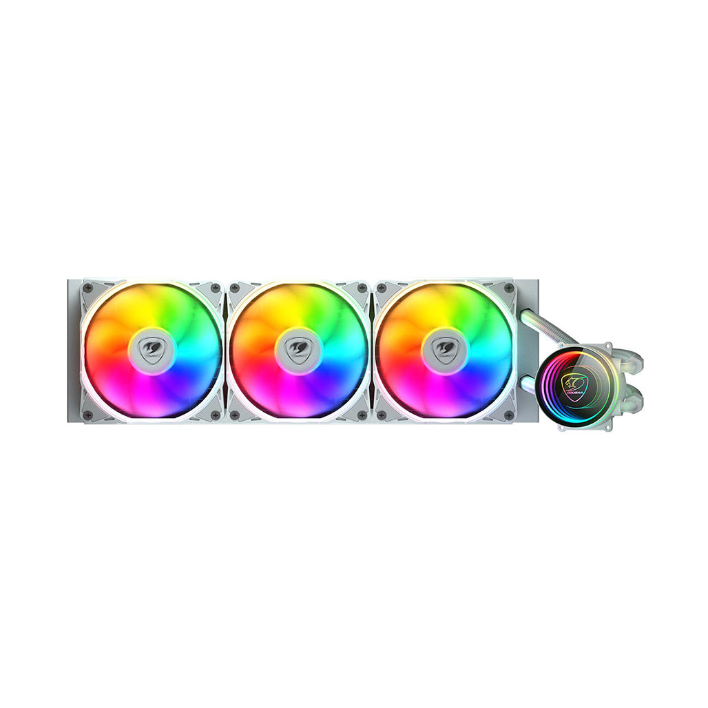 A Photo Of Cougar Poseidon Elite - ARGB AIO Liquid Cooler – High Performance CPU Cooling with Brilliant ARGB Lighting and Efficient Cooling Technology