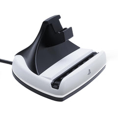 A Photo Of PowerA Charging Station for PlayStation Portal Remote Player – RGB Dock with Lumectra Lighting & Magnetic USB-C – Official PS5 Accessory