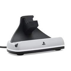 A Photo Of PowerA Charging Station for PlayStation Portal Remote Player – RGB Dock with Lumectra Lighting & Magnetic USB-C – Official PS5 Accessory