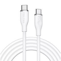 A Photo Of Voltme PowerLink Moss Liquid Silicone 100W USB-C to USB-C Fast Charging Cable 1M