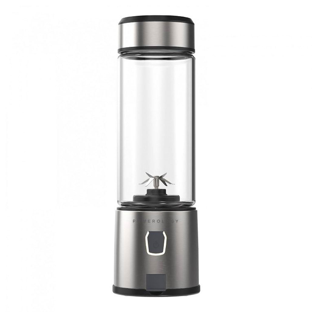 A Photo Of Powerology P6BPJBK 6-Blades Portable Juicer and Blender - Rechargeable with Borosilicate Glass, Ice Crushing Technology