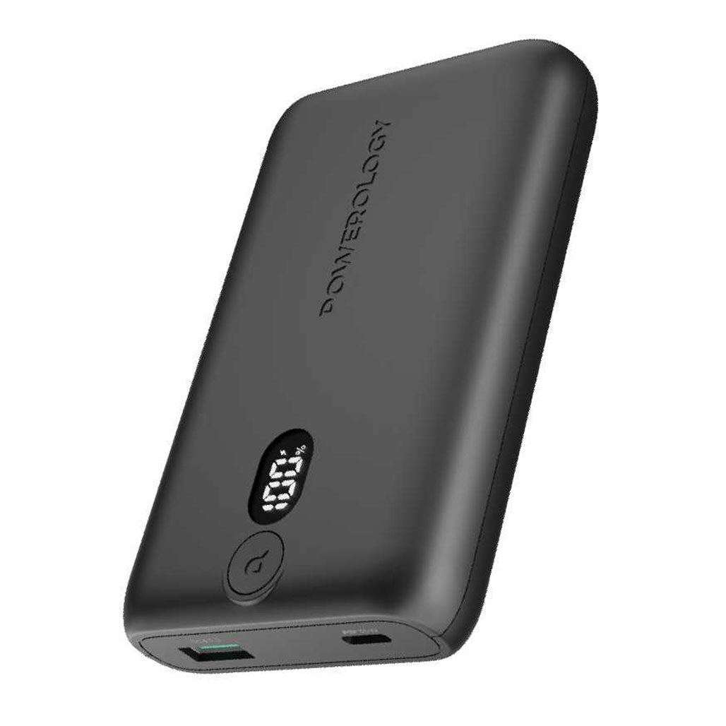 A Photo Of Powerology Onyx 10050mAh PD 35W Power Bank - Compact and Fast Charging with Digital Display