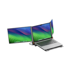 A Photo Of Powerology Portable Dual Screen Monitor - Gray