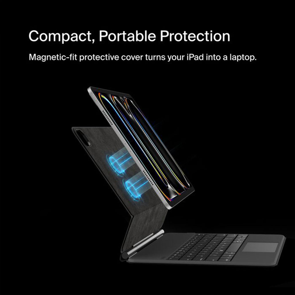 A Photo Of Belkin Pro Keyboard Case with Arabic Keys & Magnetic Stand for iPad Pro 13