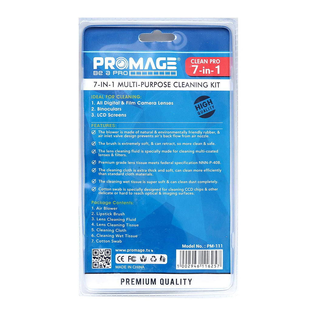 A Photo Of Promage 7-in-1 Lens & Camera Cleaning Kit - PM111 | Essential Maintenance for Cameras and Electronics
