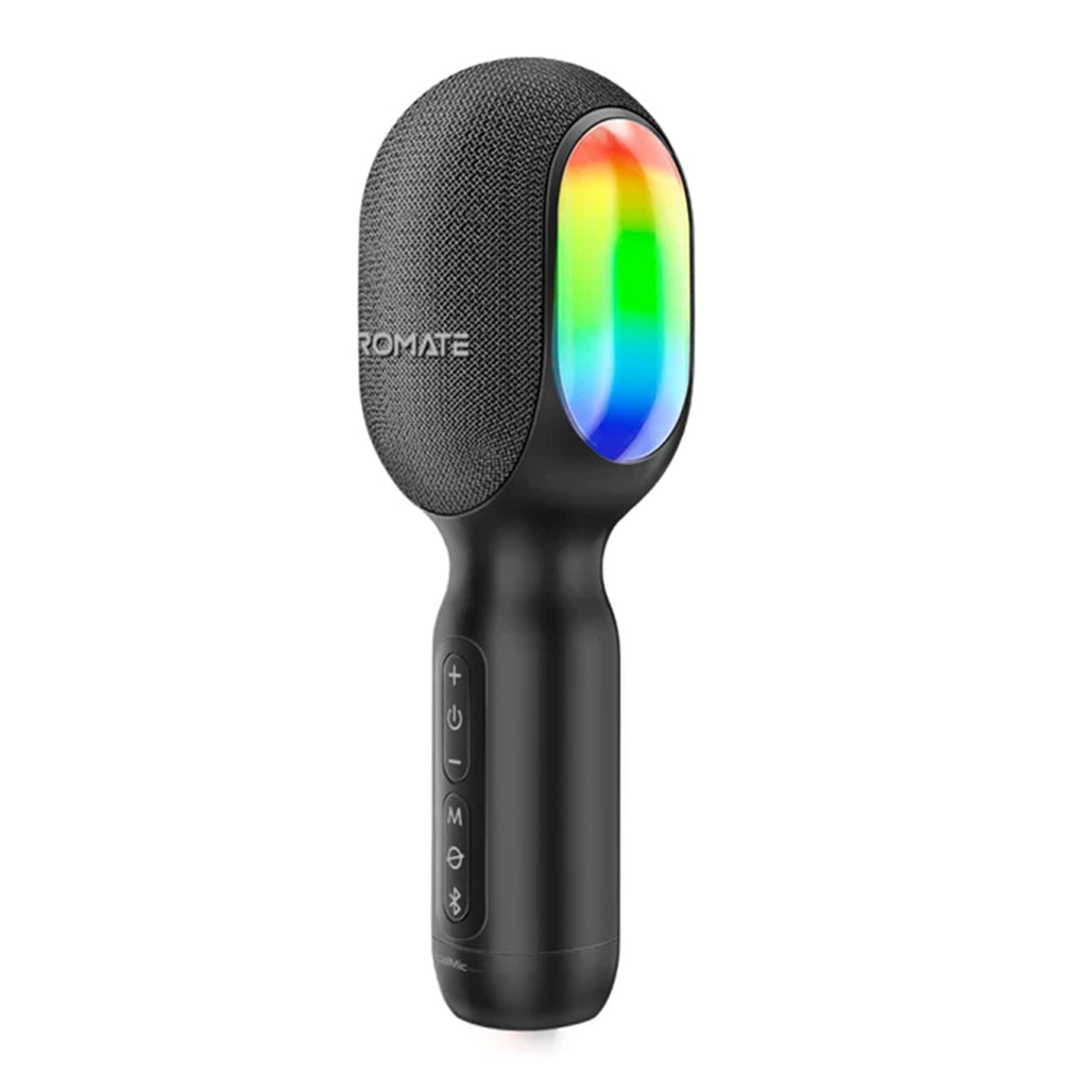 A Photo Of Promate VocalMic 5-in-1 Wireless Karaoke Microphone & Speaker -Black