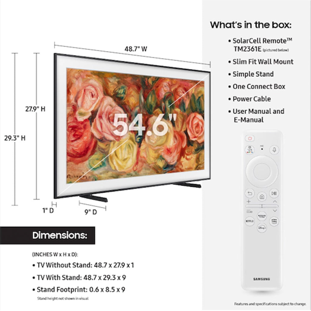 A Photo Of Samsung The Frame QLED 4K Smart TV (43” & 55”)
