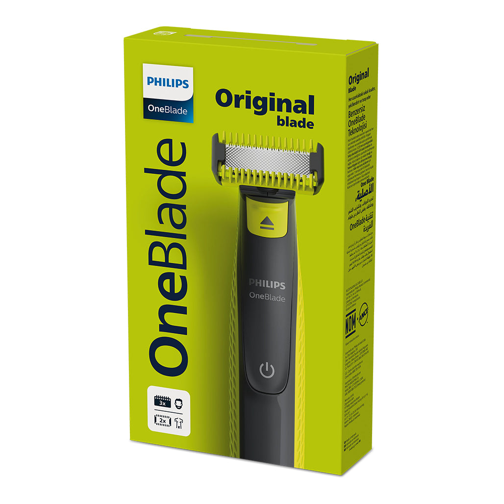 A Photo Of Philips OneBlade Face + Body QP2824/10 Hybrid Trimmer | Waterproof Electric Razor with Dual Blades & Skin Guard