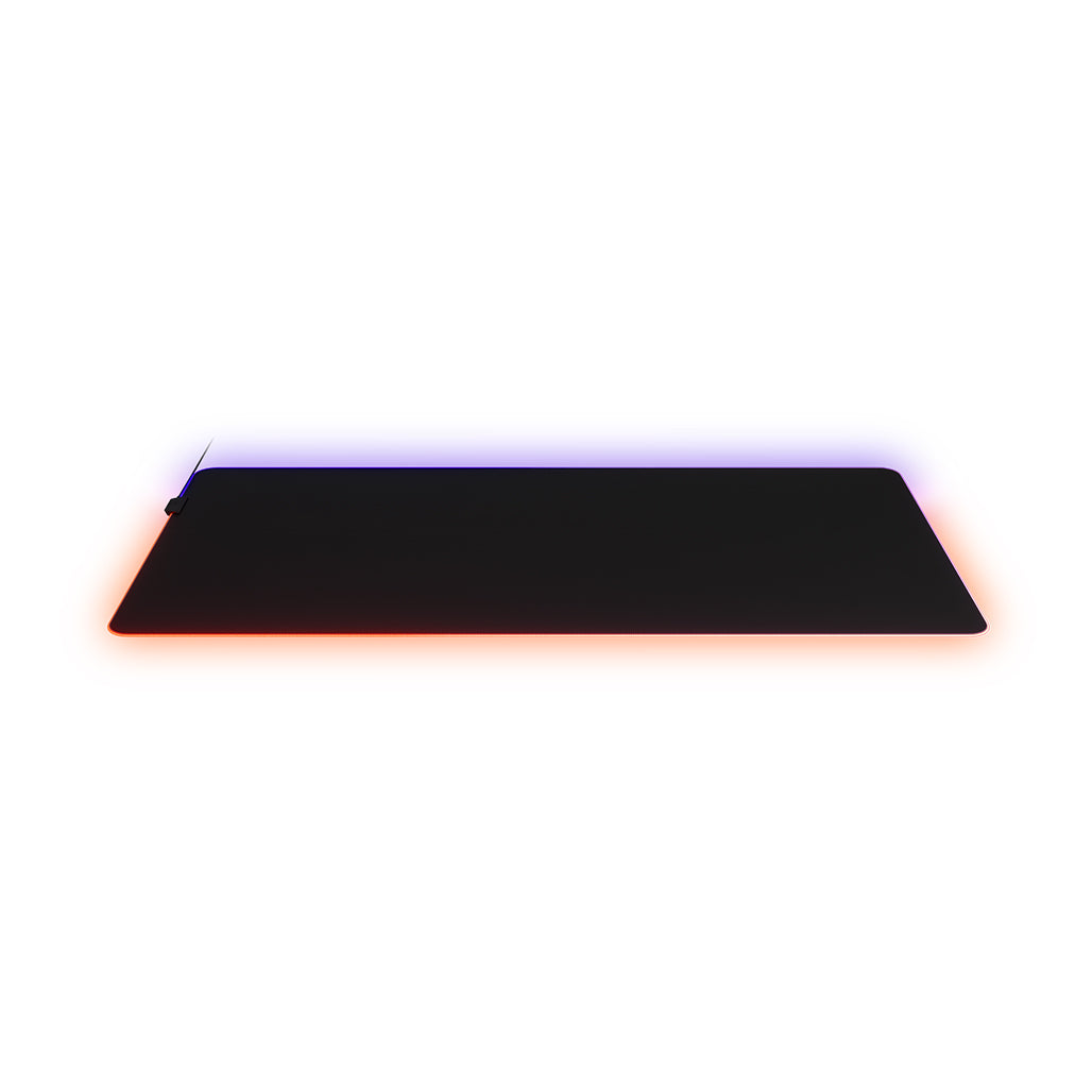 A Photo Of SteelSeries QcK Prism Cloth – RGB Gaming Mousepad with Micro-Woven Surface & Dynamic Lighting