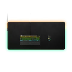 A Photo Of SteelSeries QcK Prism Cloth – RGB Gaming Mousepad with Micro-Woven Surface & Dynamic Lighting