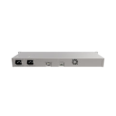 A Photo Of Mikrotik RB1100x4 1U Rackmount Router with 13 Gigabit Ethernet Ports and IPsec Hardware Acceleration