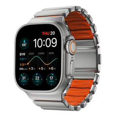 A Photo Of Redefine Magnetic Stainless Steel & Silicone Rugged Band for Apple Watch 44–49 mm