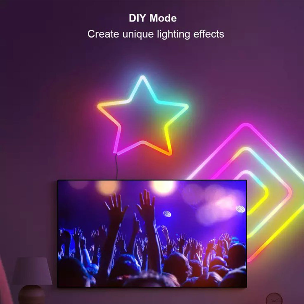 A Photo Of RGB-IC LED Neon Rope Light – Smart Color Changing Strip with Voice & App Control for Home Decor