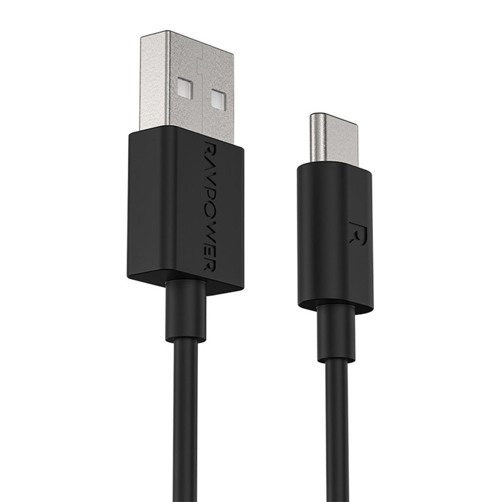 A Photo Of RAVPower RP-CB044 USB-A to USB-C Cable – 60W Fast Charging, 1M TPE Cord for iPhone 16, Galaxy S23, Pixel & More
