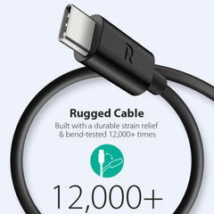 A Photo Of RAVPower RP-CB044 USB-A to USB-C Cable – 60W Fast Charging, 1M TPE Cord for iPhone 16, Galaxy S23, Pixel & More
