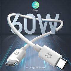 A Photo Of RAVPower RP-CB1021 USB-C to USB-C Charging Cable – 60W Fast Charging, 1M TPE Cable for iPhone 16 Series, iPad Pro, Galaxy S24, Pixel 8 & More – Durable & High-Speed Data Transfer