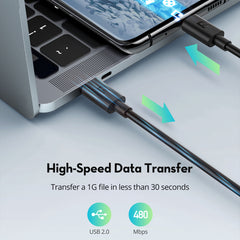 A Photo Of RAVPower RP-CB1022 USB-C to USB-C Charging Cable – 60W Fast Charging, 2M Extra-Long Durable TPE Cable for iPhone 16 Series, iPad Pro, Galaxy S24, Pixel 8 & More