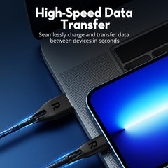 A Photo Of RAVPower USB-A to Lightning Cable MFi Certified – 2M Nylon Braided, 27W Fast Charging & 480Mbps Sync for iPhone, iPad, AirPods