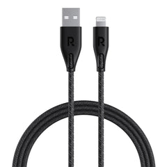 A Photo Of RAVPower USB-A to Lightning Cable MFi Certified – 2M Nylon Braided, 27W Fast Charging & 480Mbps Sync for iPhone, iPad, AirPods