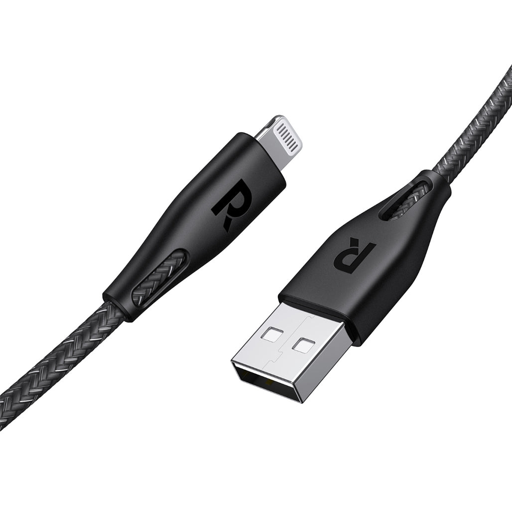 A Photo Of RAVPower USB-A to Lightning Cable MFi Certified – 2M Nylon Braided, 27W Fast Charging & 480Mbps Sync for iPhone, iPad, AirPods